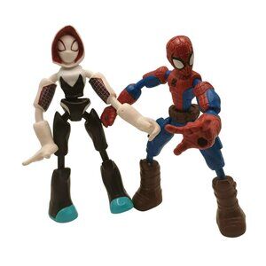 Marvel Spider-Man & Spider-Gwen Bend Poseable Action Figures